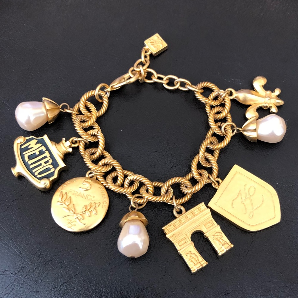 Iconic Karl Lagerfeld charm bracelet!  Beautiful !